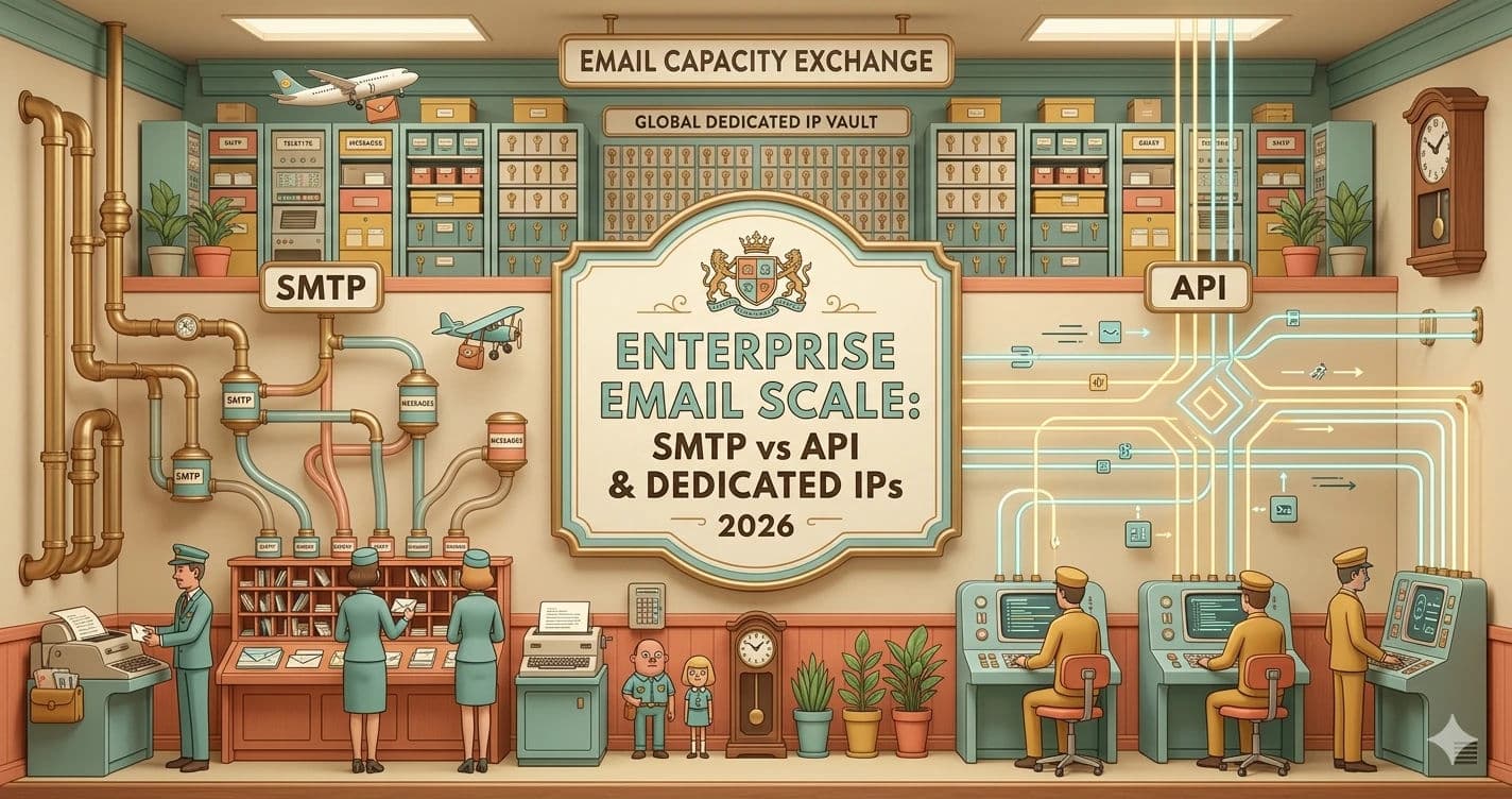 Enterprise Email Scale: SMTP vs API & Dedicated IPs 2026